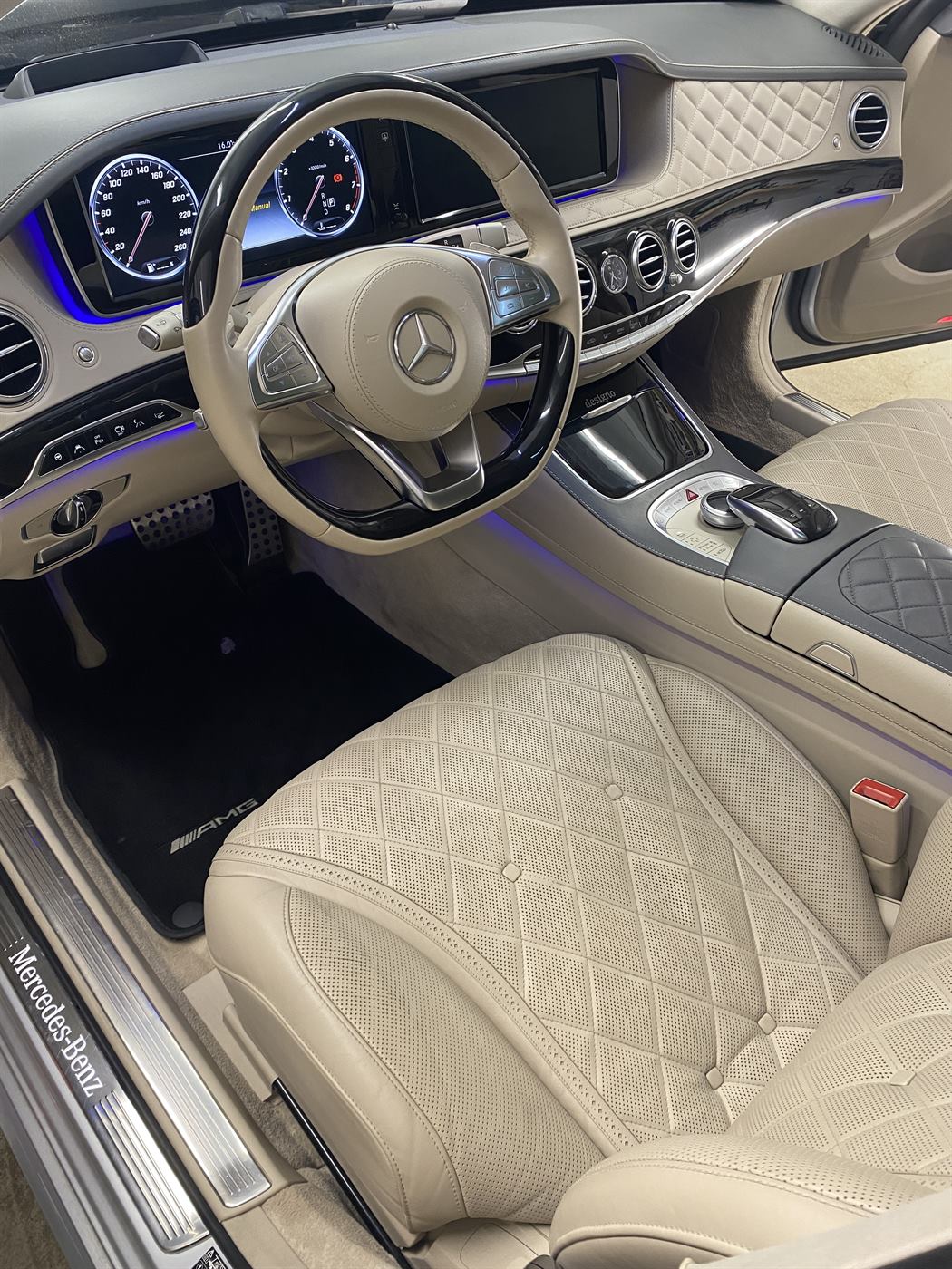 Mercedes S500 bőrülés tisztítás után